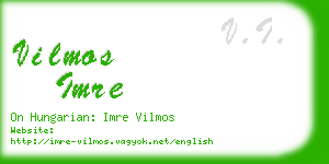 vilmos imre business card